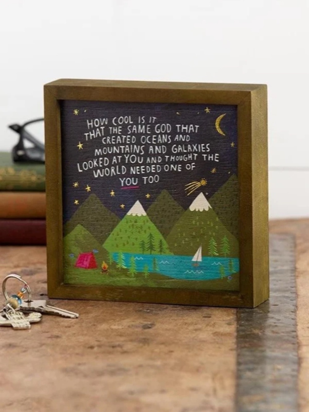 Natural Life How Cool is God Wood Box Sign